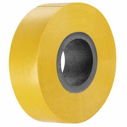 Изолента ПВХ 0,13х15мм, 20м, желтая Kranz (KR-09-2602) кратность заказа 10 рулонов