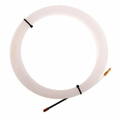 Протяжка кабельная (мини УЗК в бухте), нейлон, d=3,0мм, 5м, латунный наконечник, заглушка, Rexant (47-1005-1)