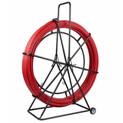 Протяжка кабельная (УЗК в тележке), стеклопруток, d=11,0мм, 250м, красная Rexant (47-1250)