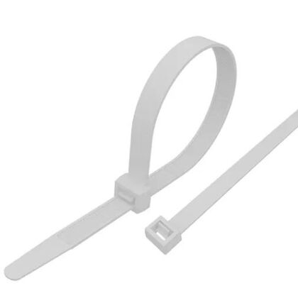 Стяжка кабельная нейлоновая 300x3,6мм, белая (100 шт/ уп) Rexant (07-0300) кратность заказа 10 уп.
