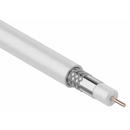 Кабель коаксиальный RG-59U, 75Ом, CCS/ Al/ Al, 48%, бух.100м, Внутренний, белый ProConnect (01-2621)