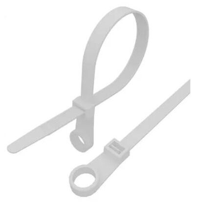 Стяжка нейлоновая под винт 100x3,6мм, белая (100 шт/ уп) Rexant (07-0104) кратность заказа 10 уп.