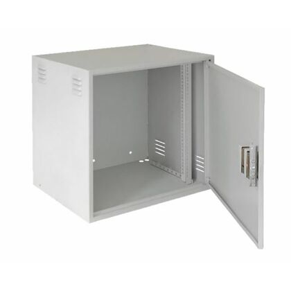Бокс антивандальный 19" 12U Ш600xВ605xГ600мм, настенный, петельная дверь, замок сувальдный, IP20, 32,5кг, до 100кг, светло серый (EC-WS-126060-GY)
