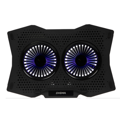 Подставка для ноутбука Digma D-NCP180-2X110 До 18", Вентилятор 110мм, Черный (D-NCP180-2X110)