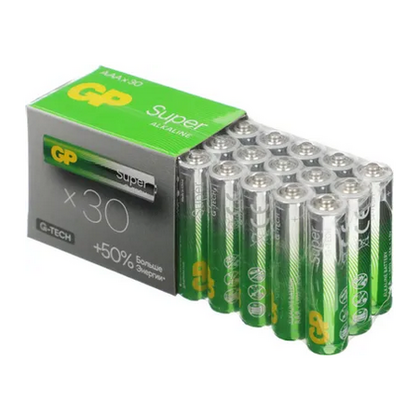 Батарейка GP LR3, AAA, Super Alkaline, щелочная (24AA21-2CRSWC30) спайка 30 шт.