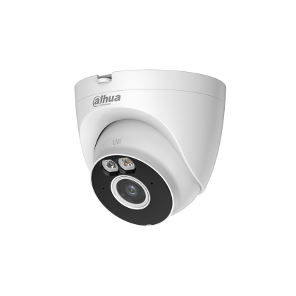 Видеокамера IP 5 Mp уличная Dahua купольная, f: 2.8 мм, 2880*1620, ИК: 30 м, LED:30 м, карта до 256 Gb, микрофон (DH-T5A-IL)