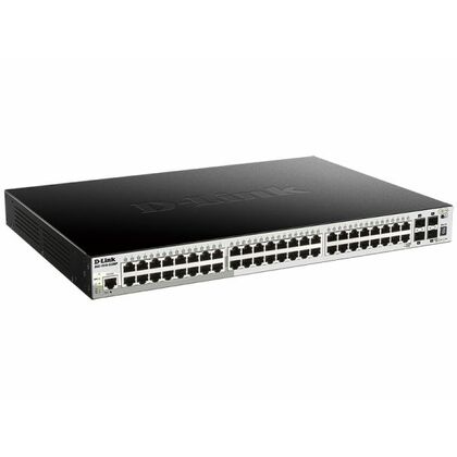 Управляемый PoE-коммутатор 52 порта D-Link DGS-1510-52XMP/ A2A (48х1Гбит/ с, 4хSFP+, 48хPoE, PoE‑бюджет 370 Вт) 2+ уровня; 740 Вт с DPS‑700