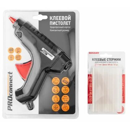 Набор ПК03 для творчества (пистолет 60Вт, стержни 11мм) (12-1703)