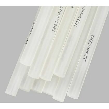 Стержни клеевые Ø7мм, 200мм, прозрачные (10 шт/ уп), хедер, Rexant (09-1103)