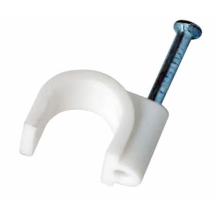 Крепеж кабеля круглый 10мм, белый (50 шт/ уп) Rexant (07-4010) кратность заказа 10 уп.