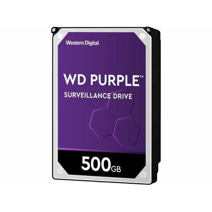 Жесткий диск HDD 3.5" SATA: 500 Гб WD Purple [7200 rpm, 64 Мб, Sata 3 (6 Gbit/ s), Востановленный на заводе] WD05PURX-FR