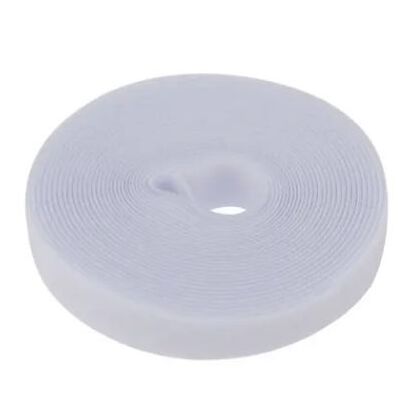 Лента-липучка многоразовая 5 м х 20мм, белая (1 шт/ уп) Rexant (07-7521)