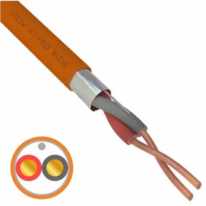 Кабель огнестойкий КПСЭнг(А)-FRLS 1x2x0,20мм², Rexant (01-4900-1) кратность заказа 200 м