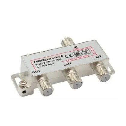Делитель ТВх3 под F-разъем, 5-2500МГц Спутник ProConnect (05-6202-4)