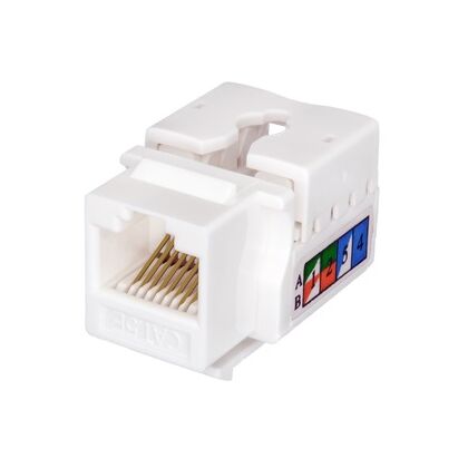 Розеточный модуль Keystone Jack 8P8C (RJ-45), UTP, 5e. инструментальная заделка, белый (10-0313) Упаковка 30 штук