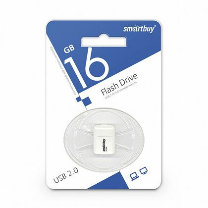 Флеш-накопитель Smartbuy 16Gb USB2.0 LARA Белый (SB16GBLARA-W)