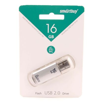 Флеш-накопитель Smartbuy 16Gb USB2.0 V-Cut Серебристый (SB16GBVC-S)