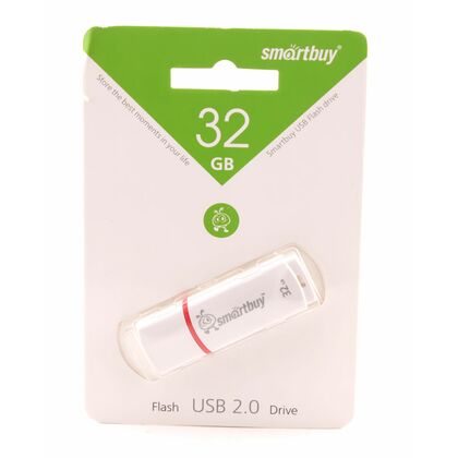 Флеш-накопитель Smartbuy 32Gb USB2.0 Crown Белый (SB32GBCRW-W)
