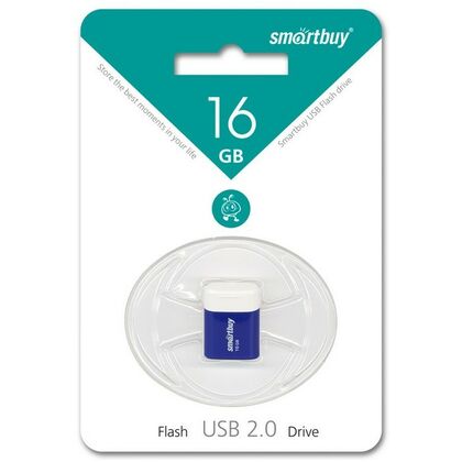 Флеш-накопитель Smartbuy 16Gb USB2.0 LARA Голубой (SB16GBLARA-B)