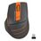 Мышь A4Tech Fstyler FG30S оптическая, беспроводная, USB, офисная, бесшумный клик, черный/ оранжевый (FG30S Grey-Orange)
