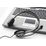 Наушники накладные Logitech H111 с микрофоном, для офиса, 2 x mini jack 3.5 mm,  серебристый (981-000593)