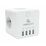 Сетевой фильтр Cablexpert CUBE, 16 А, 3500 Вт, 4 розетки,4xUSB, белый (CUBE-4-U4-W)